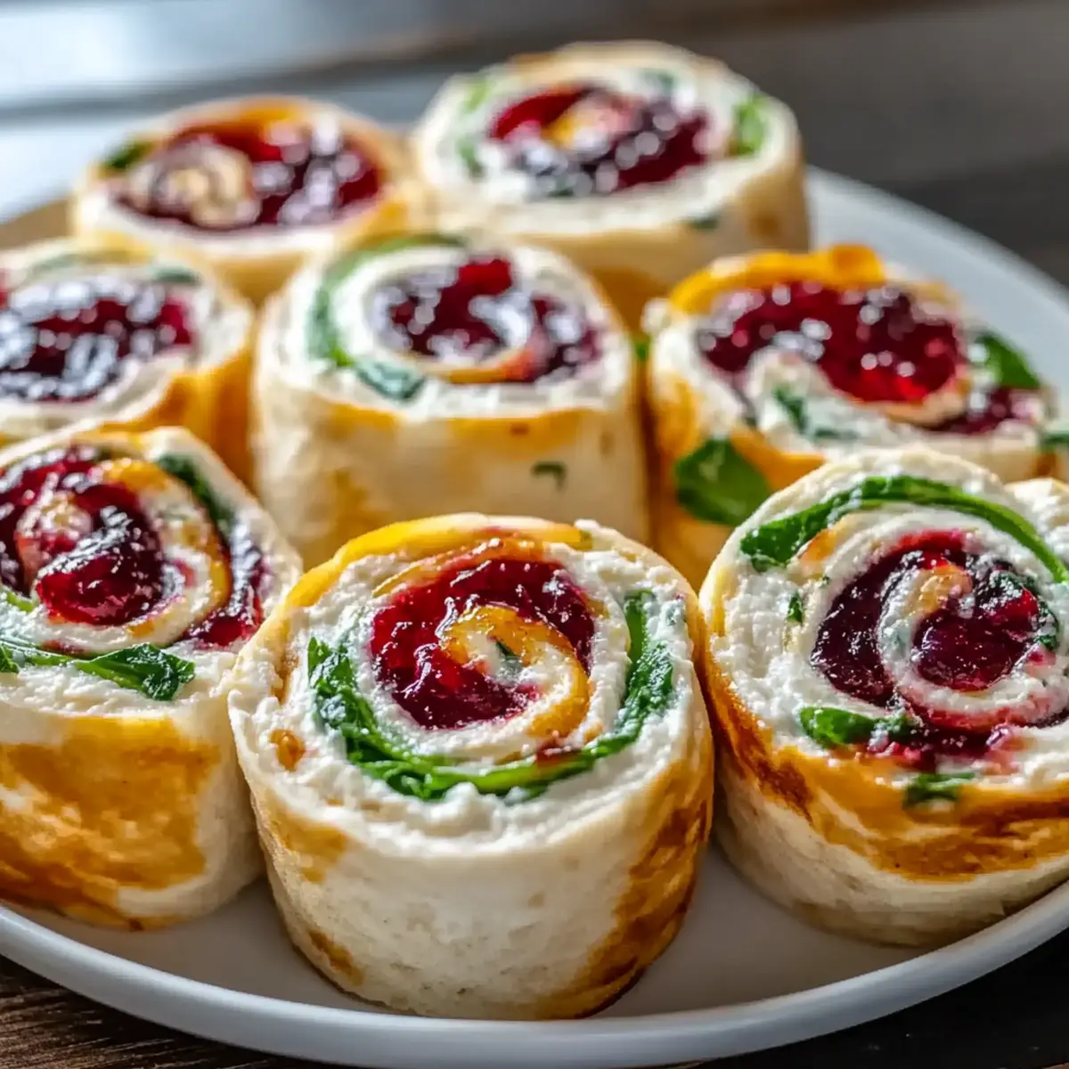 Cranberry Pepper Jelly Pinwheels