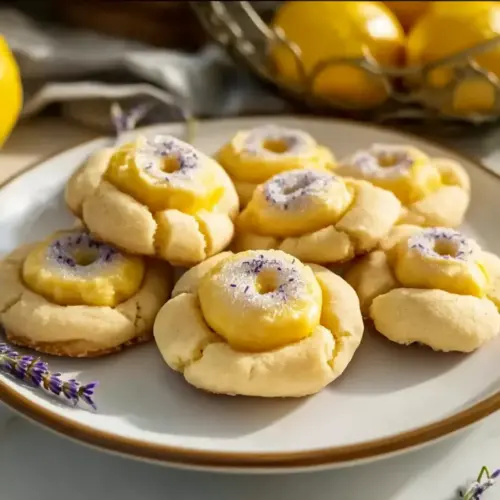 Lemon Lavender Thumbprint Cookies