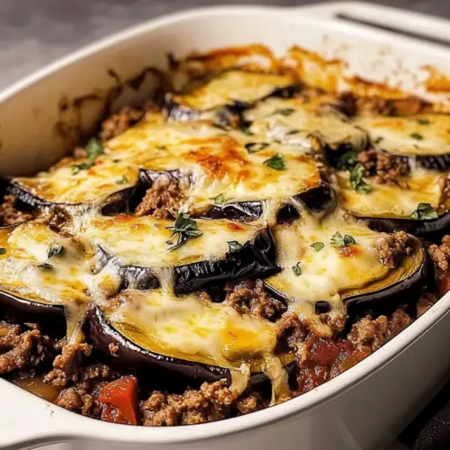 Baked Ground Beef and Eggplant
