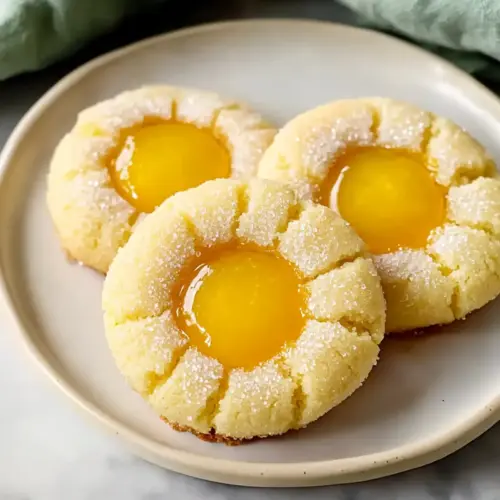 Lemon Curd Thumbprint Cookies