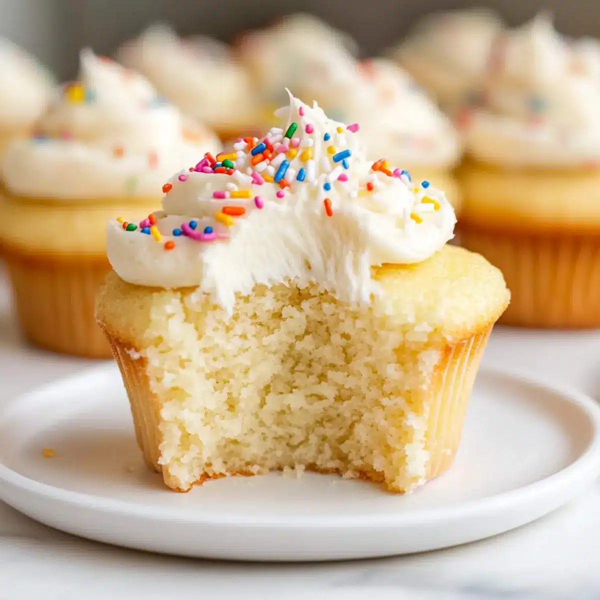 Vanilla Birthday Cupcakes