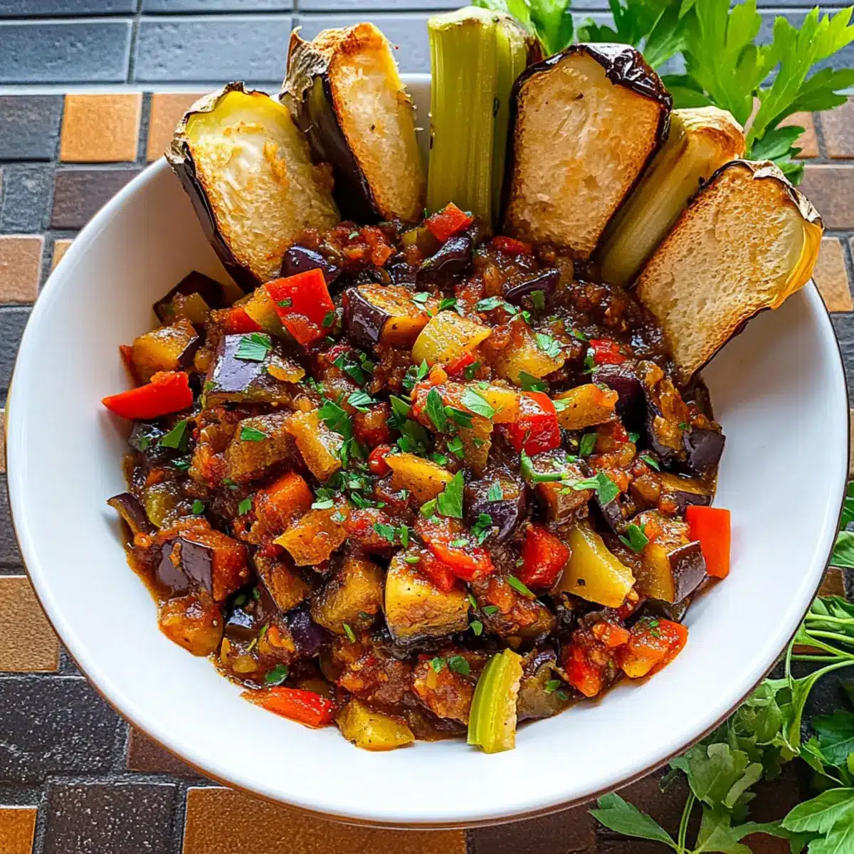 Italian style eggplant sauce