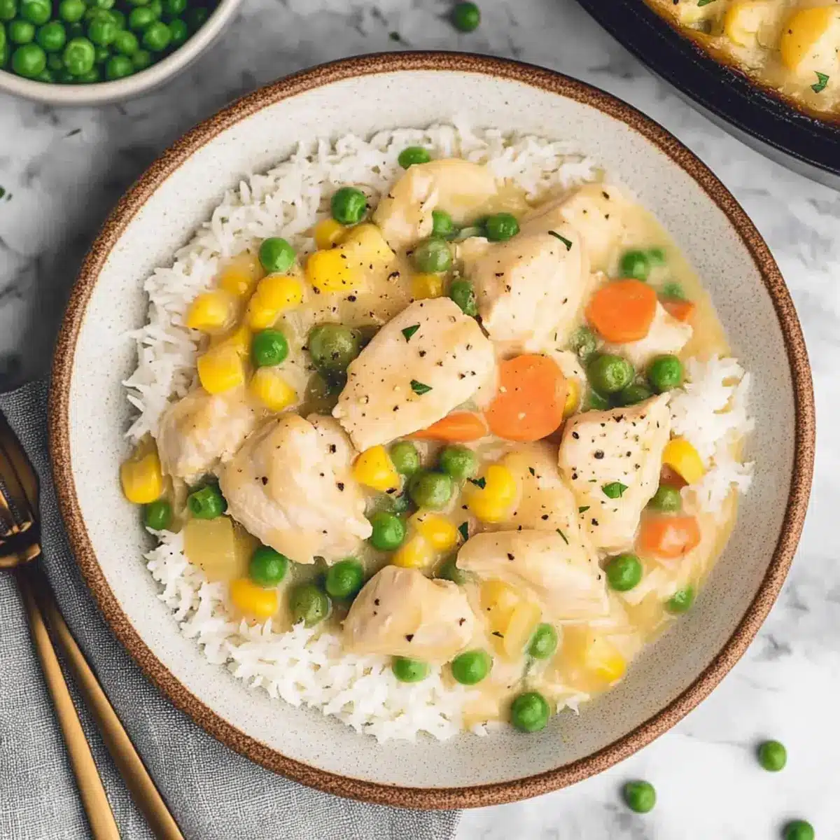 Crustless Chicken Pot Pie