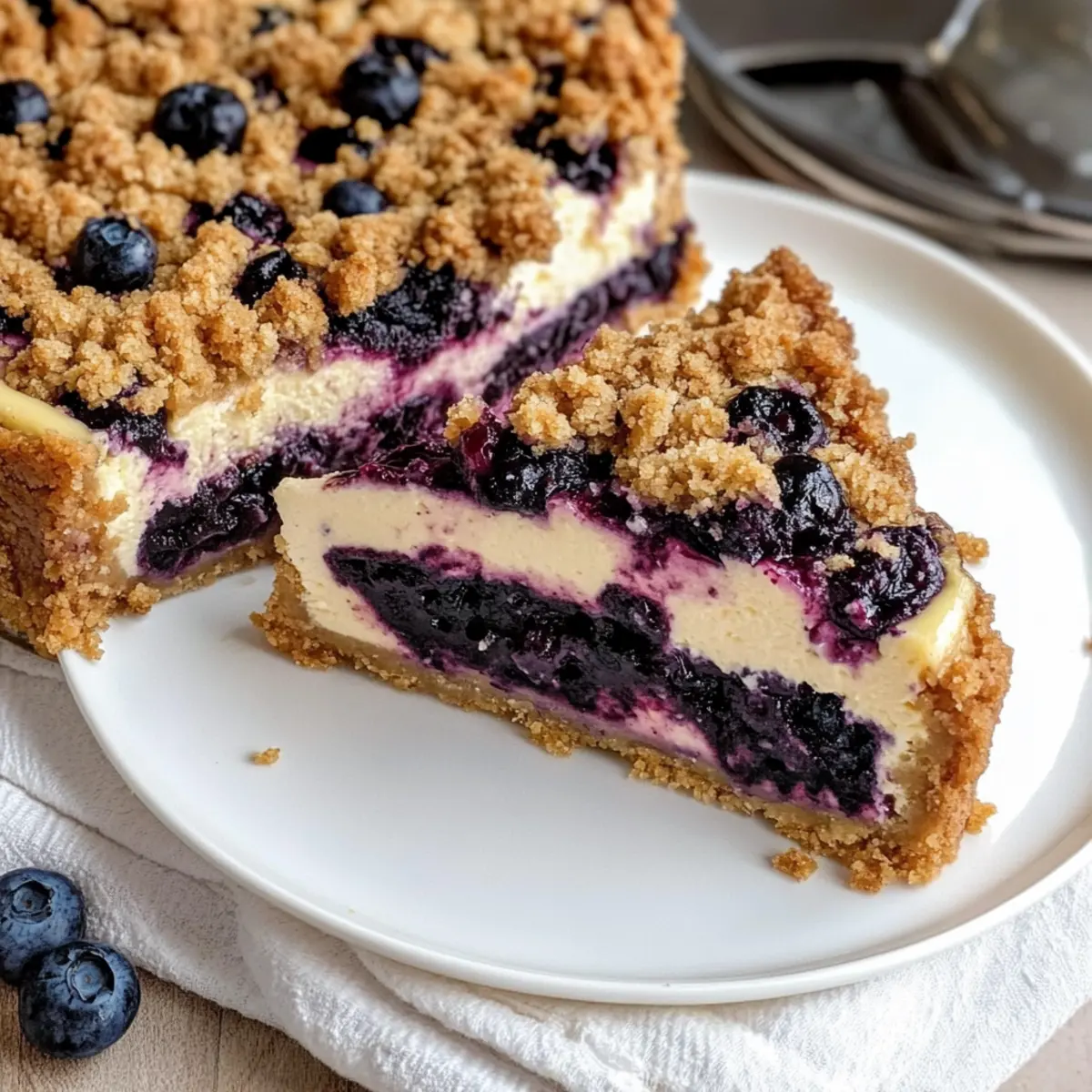 Blueberry Crumble Cheesecake