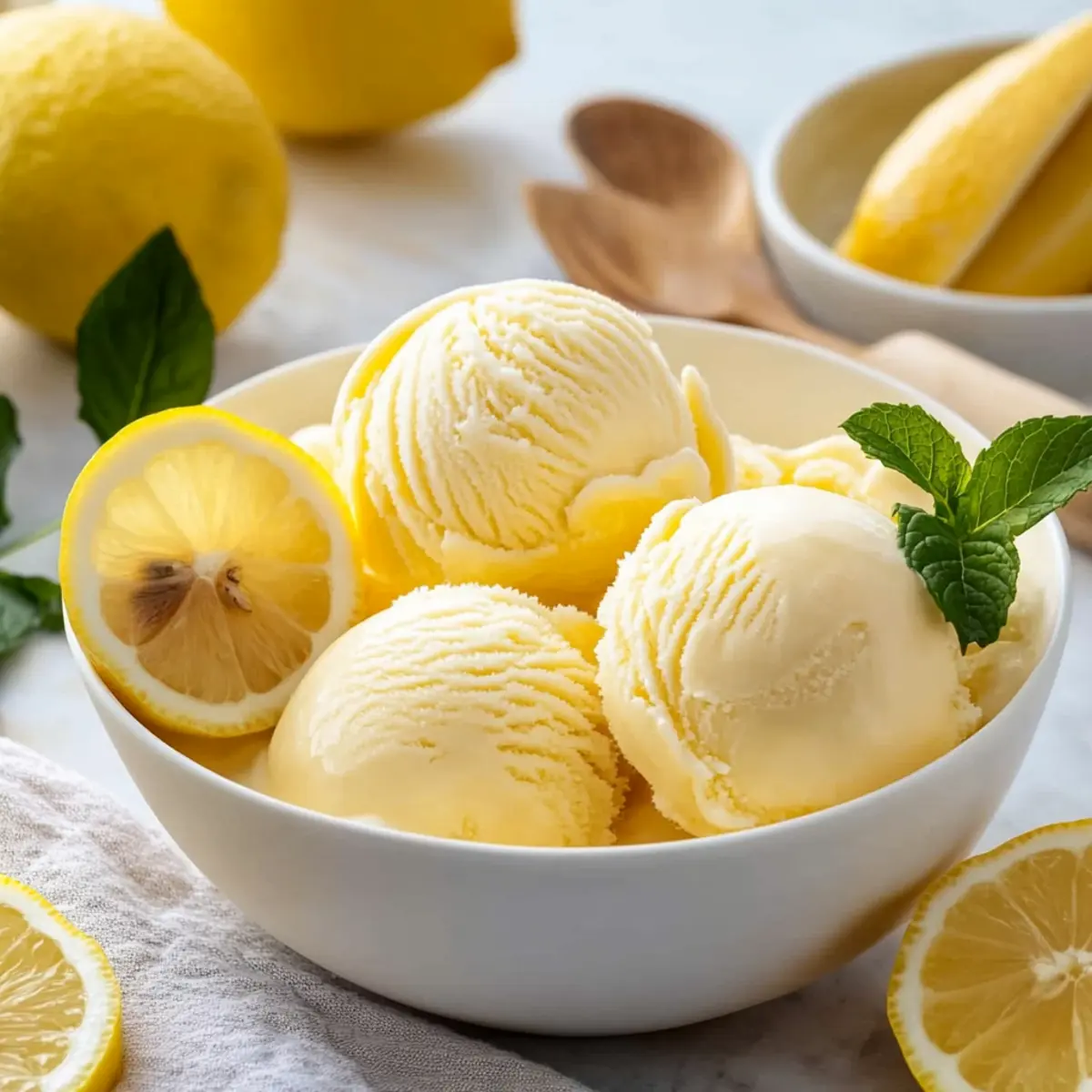 Fresh Lemon Ice Cream