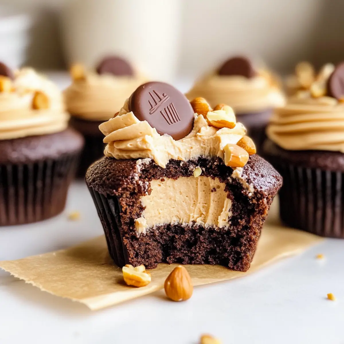 Peanut Butter Chocolate Cupcakes