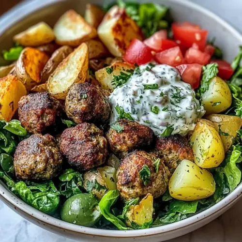 Greek Meatball Bowl
