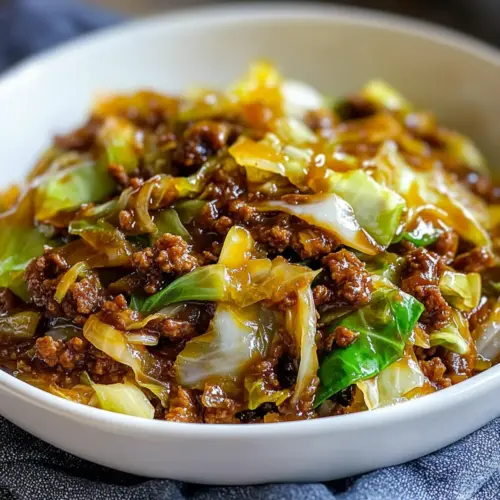 Mongolian Ground Beef Cabbage