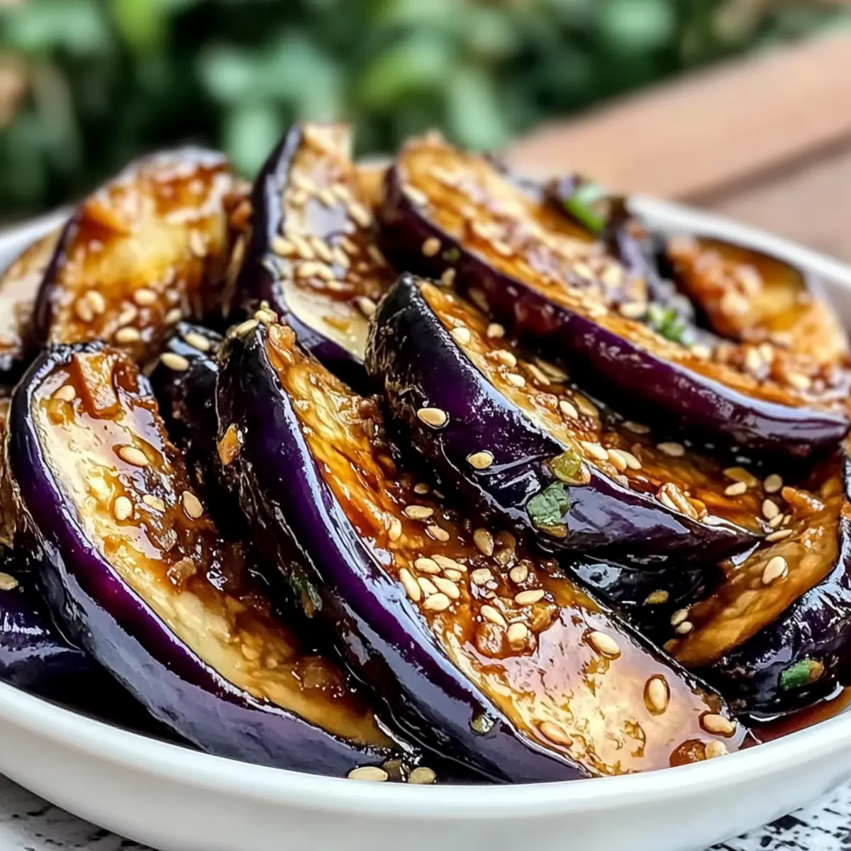 Sticky Garlic Eggplant