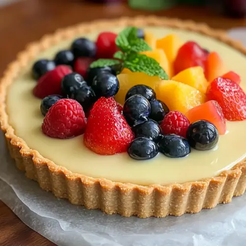 Silky Vanilla Custard Fruit Tart