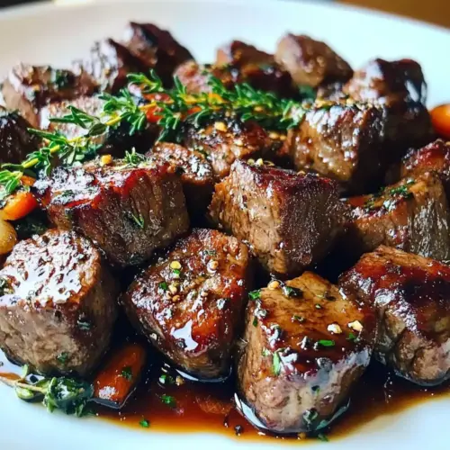 High Protein Garlic Balsamic Steak Bites