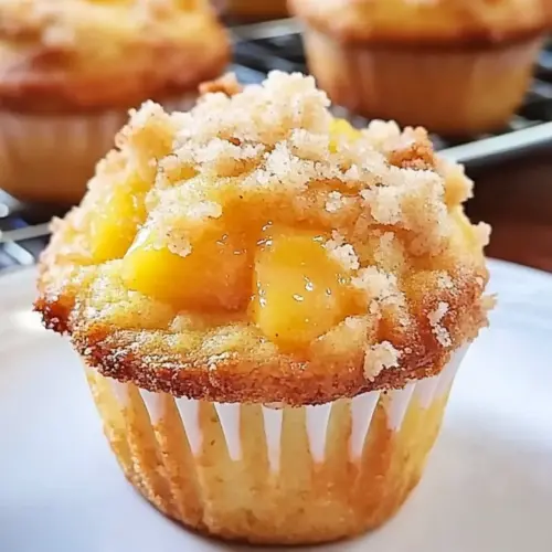 Peach Cobbler Muffins
