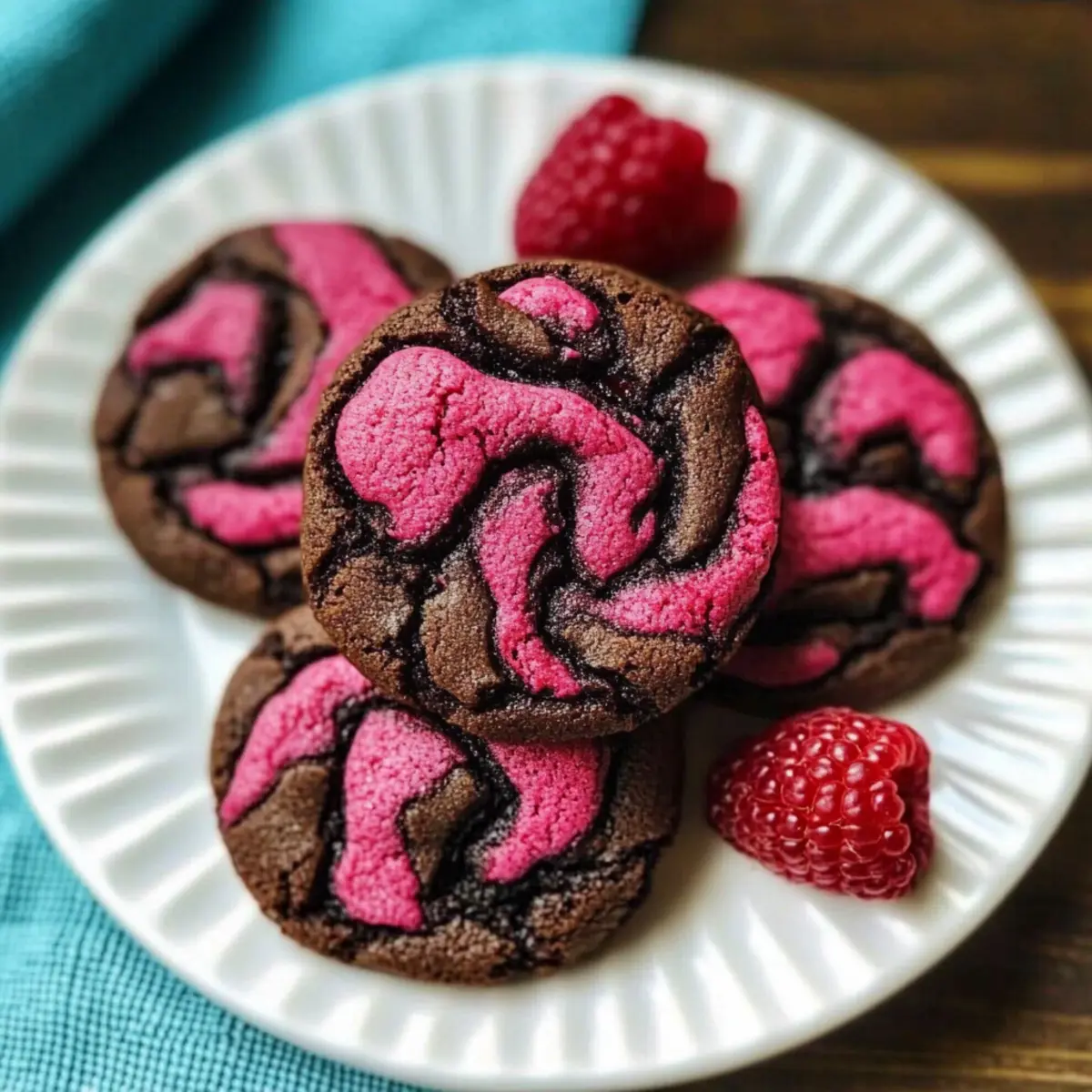 Raspberry Dark Chocolate Cookies