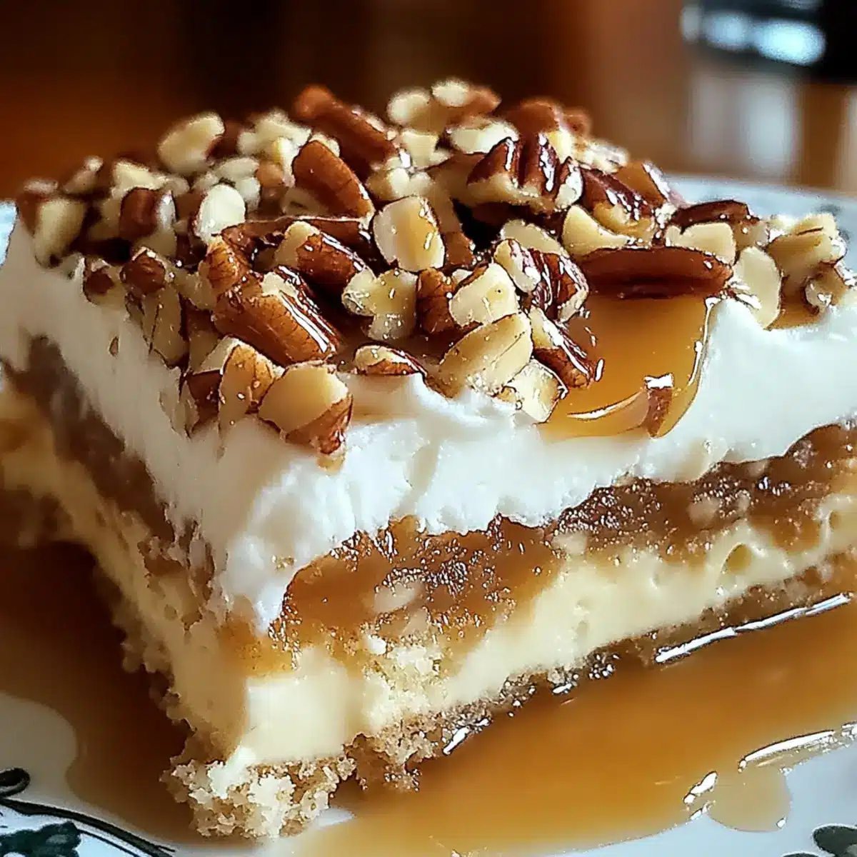 Butter Pecan Praline Poke Cake Bliss