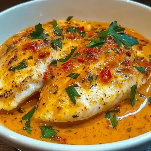 Tilapia in Roasted Pepper Sauce