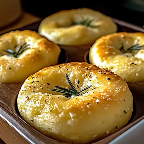 Garlic Rosemary Focaccia Muffins