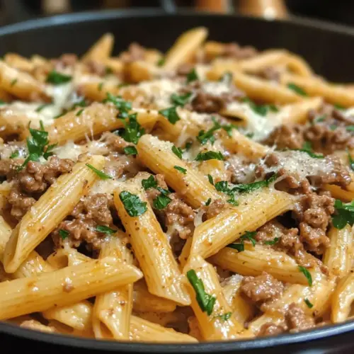 Creamy High Protein Beef Pasta