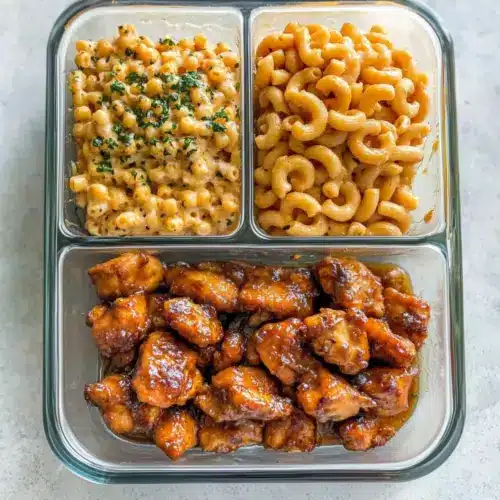 Honey Garlic Butter Chicken with Mac & Cheese