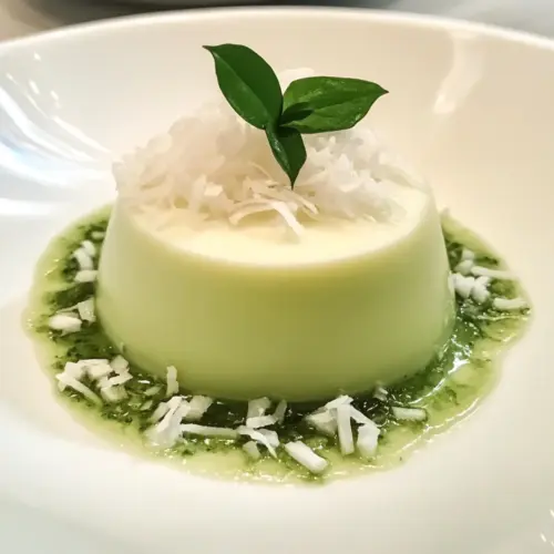 Creamy Pandan Coconut Panna Cotta