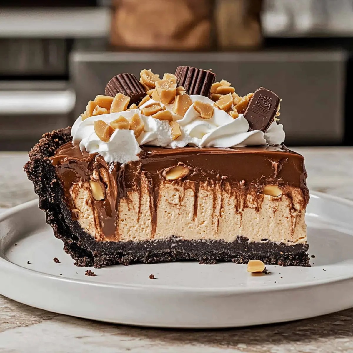 No-Bake Chocolate Peanut Butter Pie