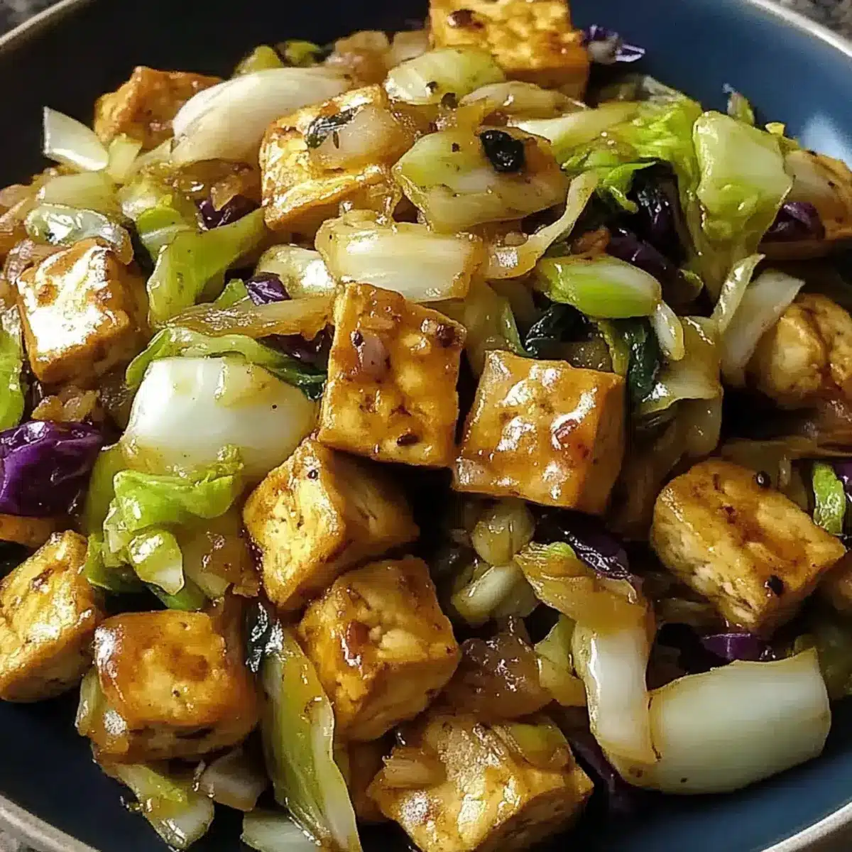 Stir-Fried Tofu and Cabbage