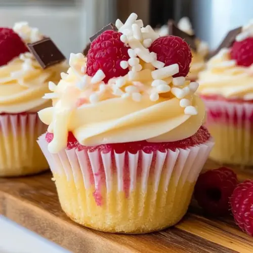 White Chocolate Raspberry Cupcakes