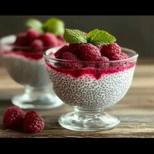 Vanilla Raspberry Chia Pudding