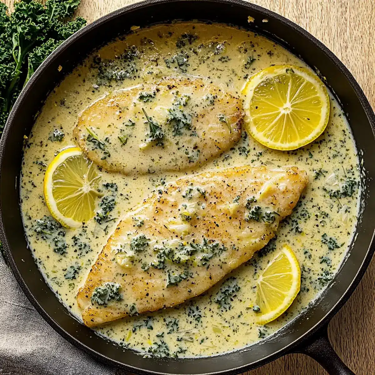 Creamy Lemon Garlic Herb Tilapia