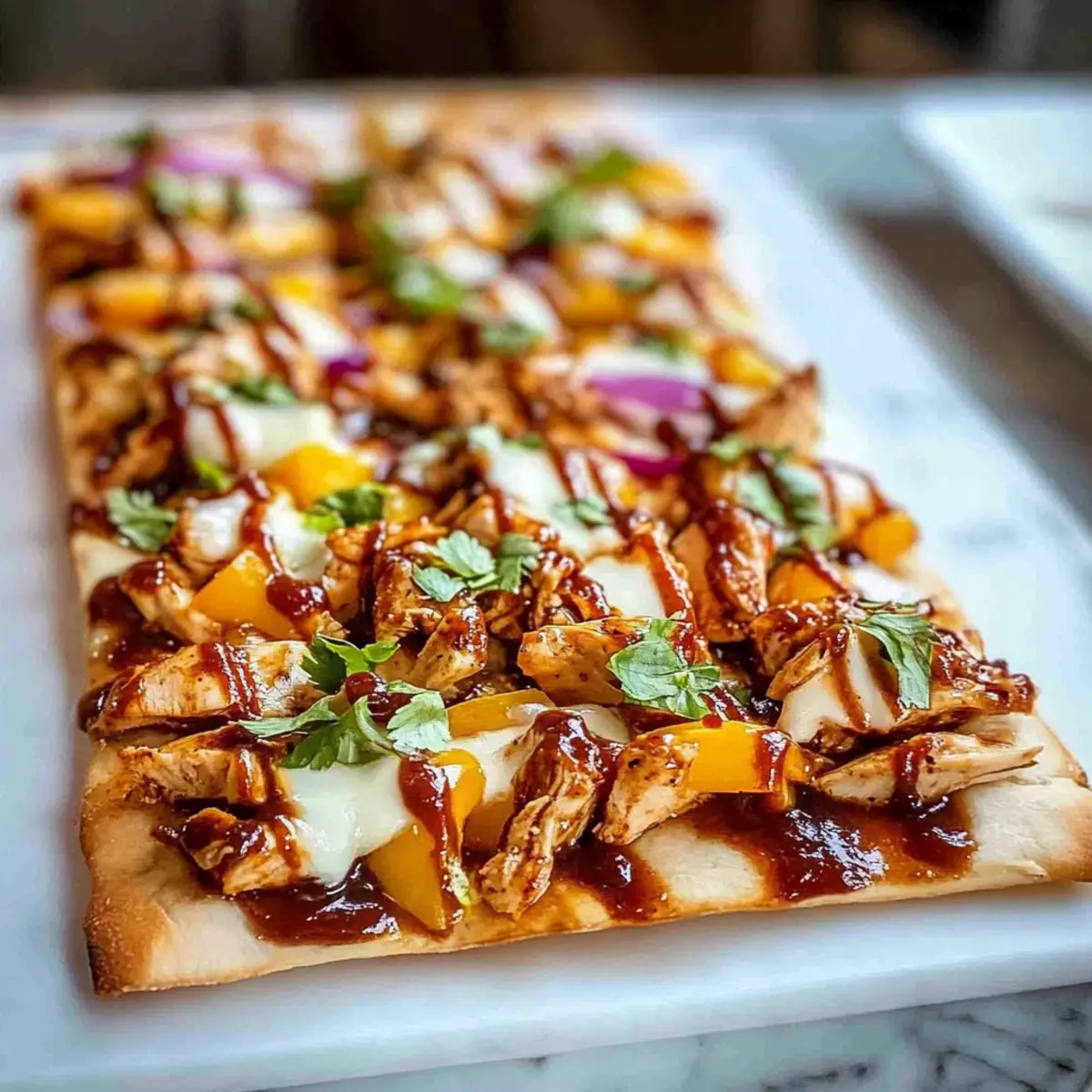 High Protein BBQ Chicken Flatbread