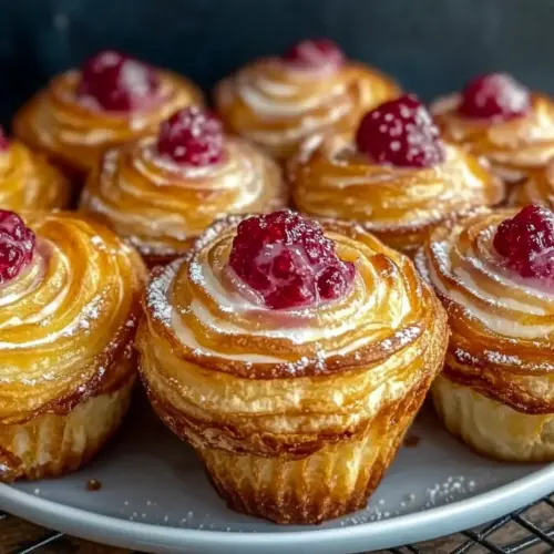 Raspberry Cream Cheese Cruffins