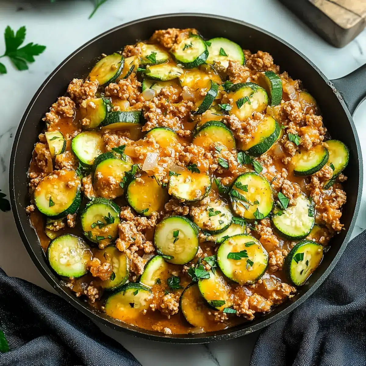 Ground Turkey and Zucchini Skillet