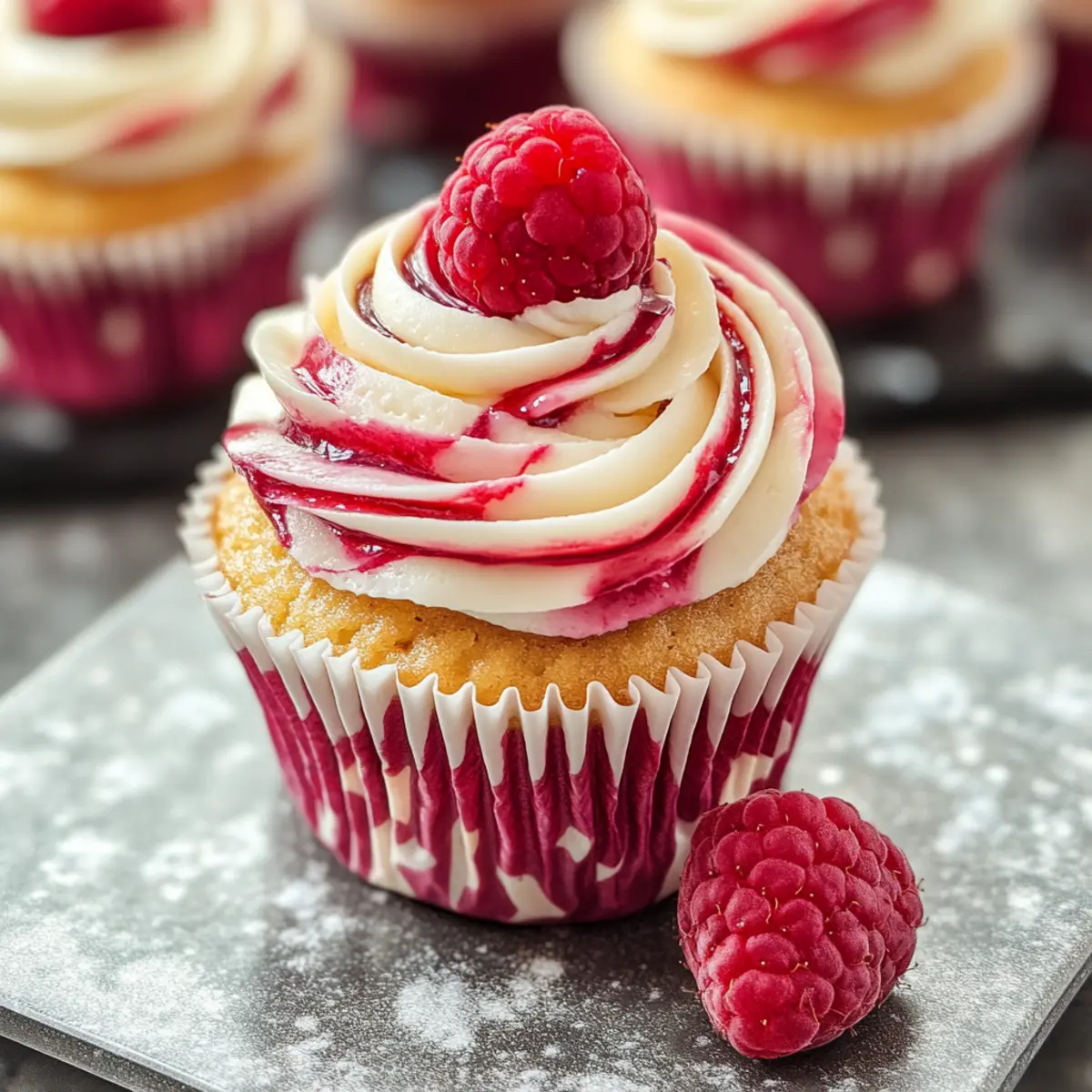 Raspberry Swirl Cupcakes