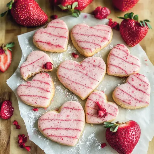 Strawberry Shortbread Cookies