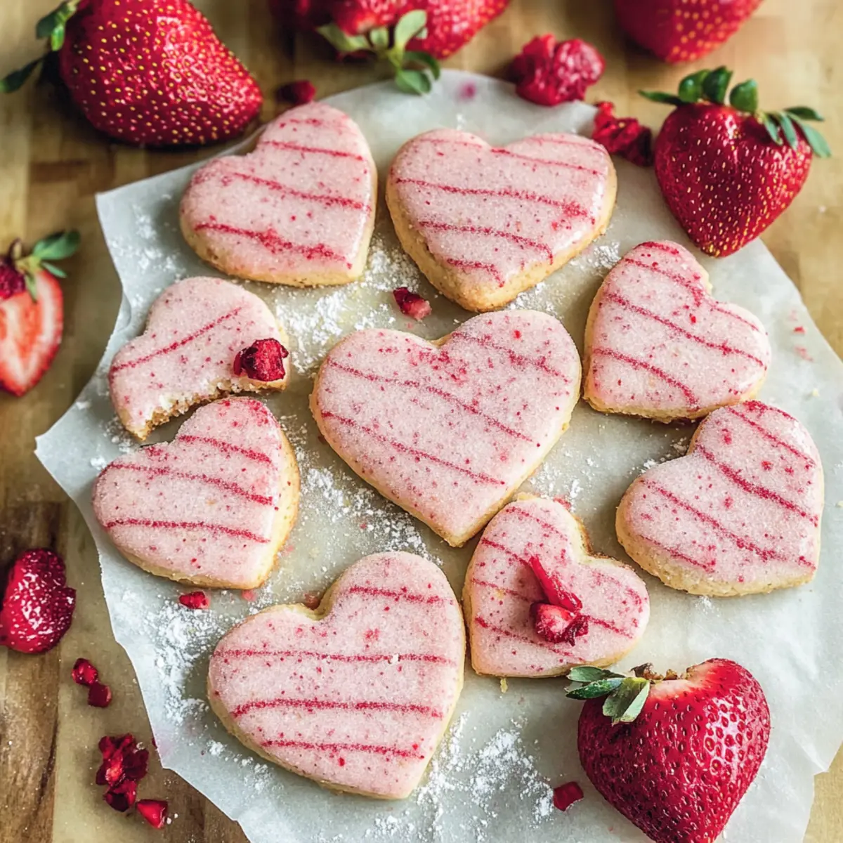 Strawberry Shortbread Cookies