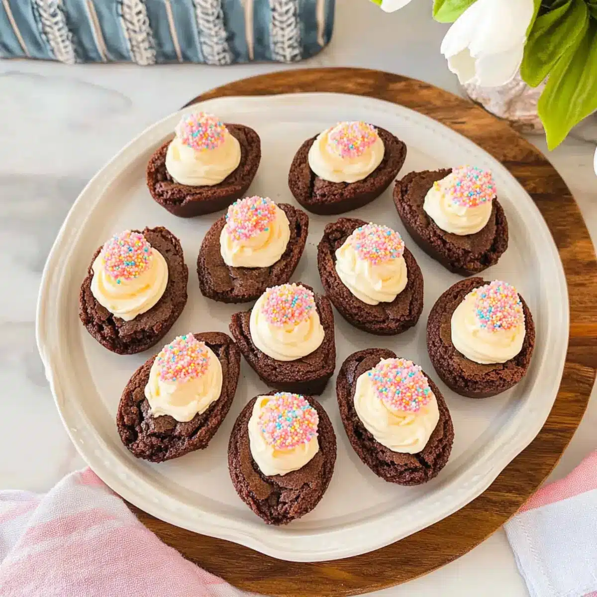 Easter Deviled Brownies