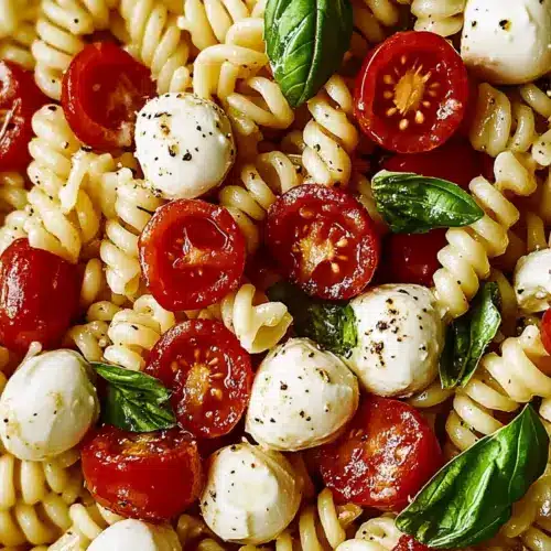Creamy Caprese Pasta Salad