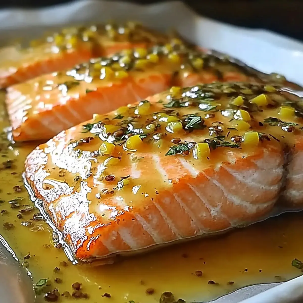 Baked Salmon with Brown Sugar Glaze