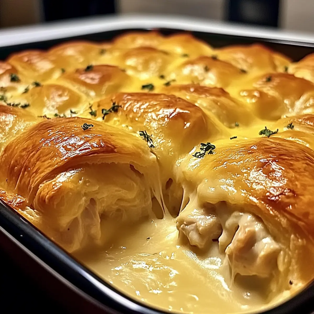 Cheesy Chicken Crescent Bake