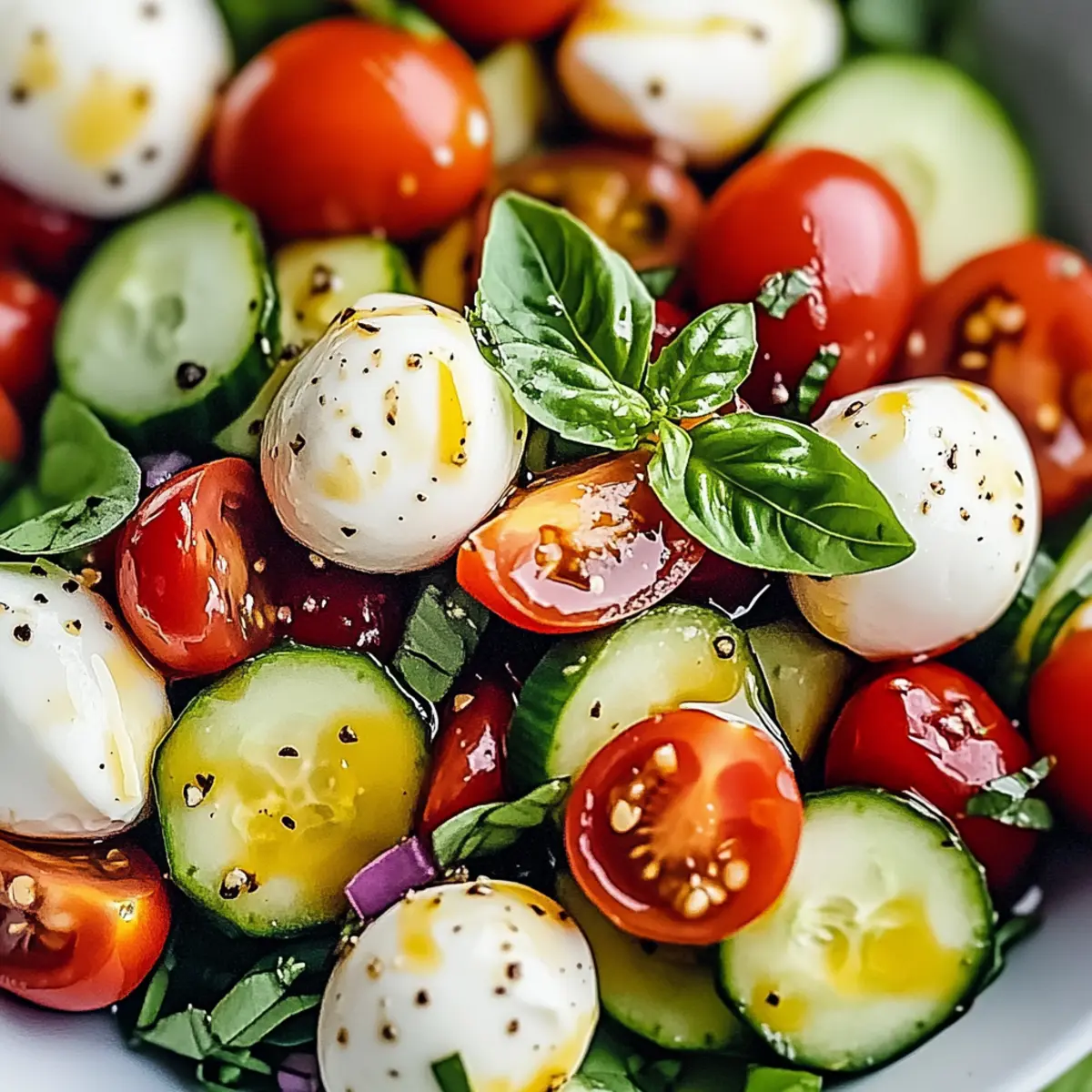 Cucumber Caprese Salad