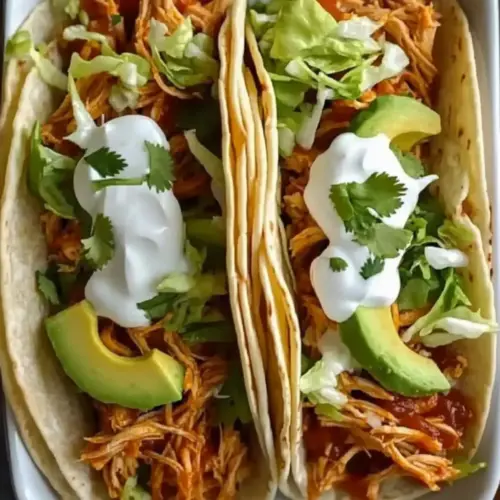 Crockpot Shredded Chicken Tacos
