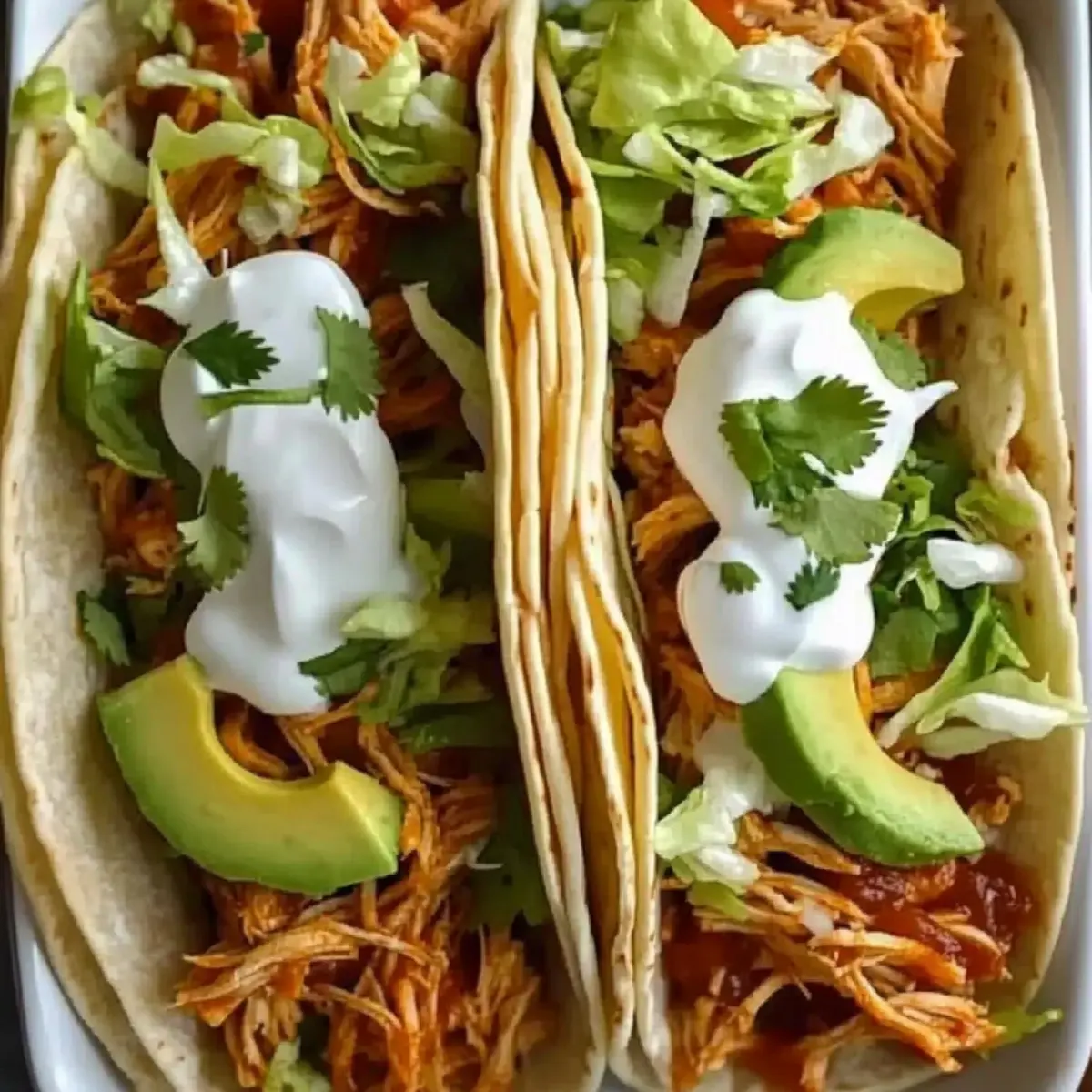 Crockpot Shredded Chicken Tacos